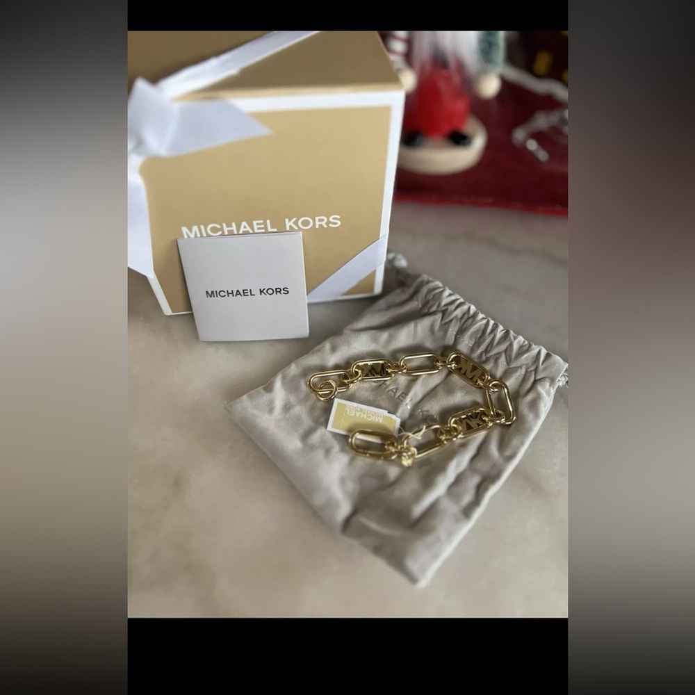 MK 💖 PRECIOUS METAL-PLATED BRASS CHAIN LINK BRACELET (brand new)